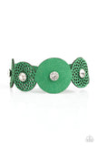 Paparazzi VINTAGE VAULT "Poppin Popstar" Green Wrap Bracelet Paparazzi Jewelry