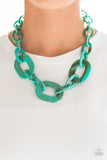 Paparazzi VINTAGE VAULT "All In-VINCIBLE" Blue Necklace & Earring Set Paparazzi Jewelry