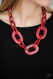 Paparazzi "All In-VINCIBLE" Red Necklace & Earring Set Paparazzi Jewelry