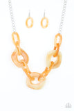 Paparazzi VINTAGE VAULT "Courageously Chromatic" Yellow Necklace & Earring Set Paparazzi Jewelry