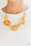 Paparazzi VINTAGE VAULT "Courageously Chromatic" Yellow Necklace & Earring Set Paparazzi Jewelry