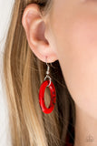 Paparazzi VINTAGE VAULT "Chromatic Charm" Red Necklace & Earring Set Paparazzi Jewelry