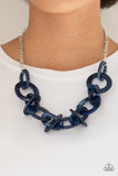 Paparazzi VINTAGE VAULT "Chromatic Charm" Blue Necklace & Earring Set Paparazzi Jewelry