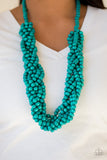 Paparazzi "Tahiti Tropic" Blue Necklace & Earring Set Paparazzi Jewelry