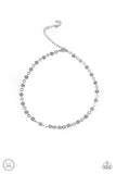 Paparazzi "Inner Spotlight" Silver Choker Necklace & Earring Set Paparazzi Jewelry