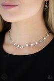 Paparazzi "Inner Spotlight" Silver Choker Necklace & Earring Set Paparazzi Jewelry