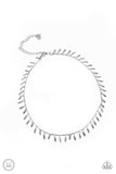 Paparazzi "PURR-fect Ten" Silver Choker Necklace & Earring Set Paparazzi Jewelry