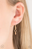 Paparazzi VINTAGE VAULT "PURR-fect Ten" Gold Choker Necklace & Earring Set Paparazzi Jewelry