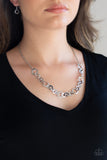 Paparazzi "Move It On Over" Silver Necklace & Earring Set Paparazzi Jewelry