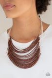 Paparazzi VINTAGE VAULT "Catwalk Queen" Copper Necklace & Earring Set Paparazzi Jewelry