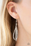 Paparazzi VINTAGE VAULT "Catwalk Queen" Silver Necklace & Earring Set Paparazzi Jewelry