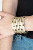 Paparazzi VINTAGE VAULT "Go-Getter Glamorous" Brass Wrap Bracelet Paparazzi Jewelry