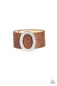 Paparazzi "Center Stage Starlet" Brown Wrap Bracelet Paparazzi Jewelry