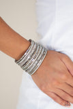 Paparazzi "A Wait-and-SEQUIN Attitude" Silver Wrap Bracelet Paparazzi Jewelry