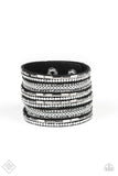 Paparazzi "A Wait-and-SEQUIN Attitude" FASHION FIX Black Wrap Bracelet Paparazzi Jewelry