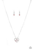 Paparazzi VINTAGE VAULT "Follow Your HEARTTHROB" Pink Necklace & Earring Set Paparazzi Jewelry