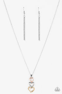 Paparazzi "Hearts Aflutter" Multi Necklace & Earring Set Paparazzi Jewelry