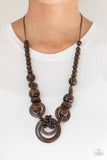 Paparazzi "Boardwalk Party" Brown Necklace & Earring Set Paparazzi Jewelry