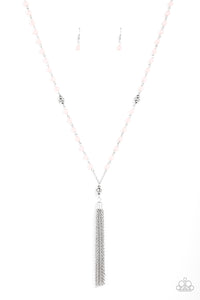 Paparazzi VINTAGE VAULT "Tassel Takeover" Pink Necklace & Earring Set Paparazzi Jewelry