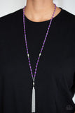 Paparazzi VINTAGE VAULT "Tassel Takeover" Purple Necklace & Earring Set Paparazzi Jewelry