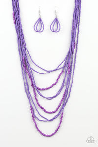 Paparazzi VINTAGE VAULT "Totally Tonga" Purple Necklace & Earring Set Paparazzi Jewelry