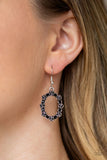 Paparazzi "Rosy Royal" Black Earrings Paparazzi Jewelry