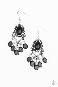 Paparazzi VINTAGE VAULT "Southern Sandstone" Black Earrings Paparazzi Jewelry