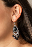 Paparazzi VINTAGE VAULT "Southern Sandstone" Black Earrings Paparazzi Jewelry