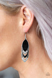 Paparazzi "High-End Highness" Black Earrings Paparazzi Jewelry