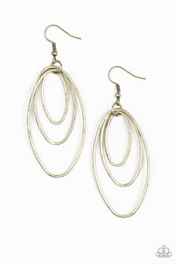 Paparazzi "All OVAL The Place" Brass Earrings Paparazzi Jewelry