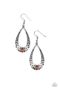 Paparazzi "Colorfully Charismatic" Brown Earrings Paparazzi Jewelry