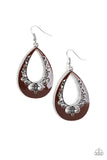 Paparazzi "Compliments To The CHIC" Brown Earrings Paparazzi Jewelry