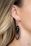 Paparazzi "High-End Highness" Copper Earrings Paparazzi Jewelry