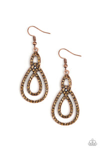Paparazzi "Sassy Sophistication" Copper Earrings Paparazzi Jewelry