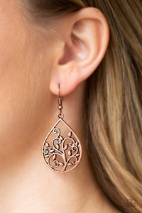 Paparazzi "Enchanted Vines" Copper Earrings Paparazzi Jewelry