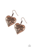 Paparazzi "Western Heart" Copper Earrings Paparazzi Jewelry