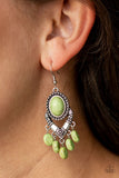 Paparazzi "Southern Sandstone" Green Earrings Paparazzi Jewelry