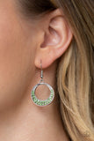 Paparazzi "Socialite Luster" Green Earrings Paparazzi Jewelry