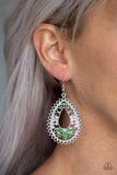 Paparazzi "Instant REFLECT" Green Earrings Paparazzi Jewelry