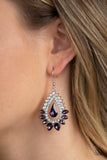 Paparazzi VINTAGE VAULT "Boss Brilliance" Purple Earrings Paparazzi Jewelry