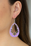 Paparazzi "Compliments To The CHIC" Purple Earrings Paparazzi Jewelry