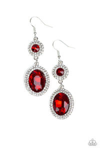 Paparazzi "Let It BEDAZZLE" Red Earrings Paparazzi Jewelry