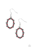 Paparazzi "Rosy Royal" Red Earrings Paparazzi Jewelry