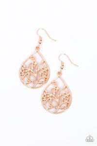 Paparazzi "Enchanted Vines" Rose Gold Earrings Paparazzi Jewelry