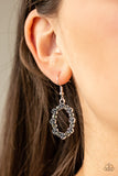 Paparazzi "Rosy Royal" Silver Earrings Paparazzi Jewelry