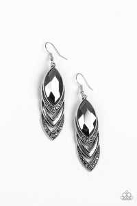 Paparazzi "High-End Highness" Silver Earrings Paparazzi Jewelry