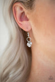 Paparazzi "Twinkling Trinkets" White Earrings Paparazzi Jewelry