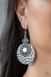 Paparazzi " Mayan Mood" White Earrings Paparazzi Jewelry