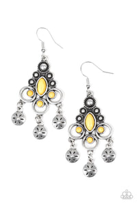 Paparazzi VINTAGE VAULT "Southern Expressions" Yellow Earrings Paparazzi Jewelry