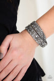 Paparazzi VINTAGE VAULT "CRUSH Hour" Silver Wrap Bracelet Paparazzi Jewelry